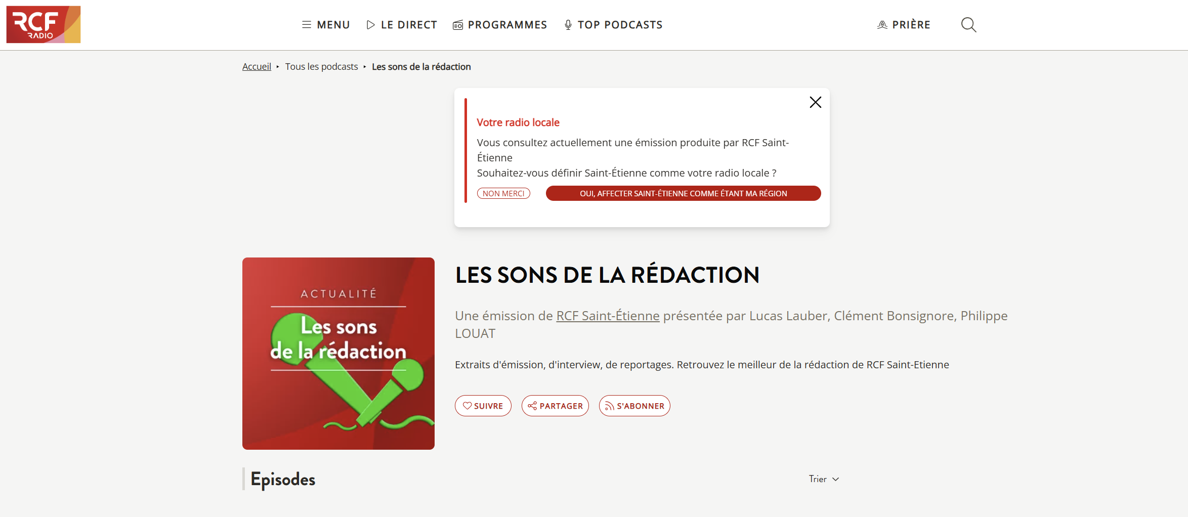 RCF Radio - les sons de la rédaction